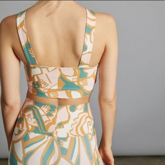 Anthro Ani Figures Printed Sports Bra NWT - Picture 2 of 3